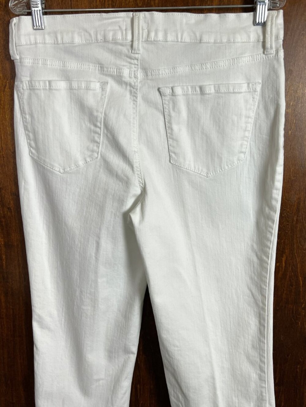 NYDJ White Crop Pants Lift and Tuck Technology Stretch Size 12 Like New - Picture 4 of 10